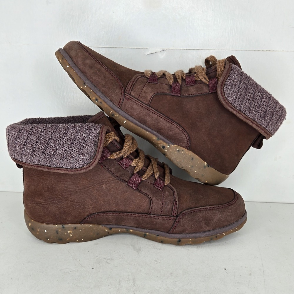 Chaco Barbary‎ Boots Womens 9 Brown Waterproof Leather Wool Lined Lace Up Chukka - Picture 9 of 10